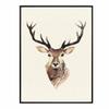 Pintura Decorativa Mural de Alce Retro Europeo y Americano Porche Dormitorio Triple Pintura Colgante Decorativa Fondo Pared Combinación de Pintura al Óleo Fulu