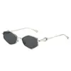 Nuevas Gafas de Sol Metálicas Poligonales Gafas de Sol de Moda Estilo Trendy Transfronterizo Protección UV Personalidad Gafas de Estilo Europeo y Americano