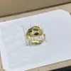 Anillo Serpiente Baojia Versión de Alta Gama Transfronteriza Europea y Americana, Finamente Elaborado con Nácar Blanco Natural y Malaquita, Combinando Diseño Original