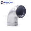 Codo de conducto de tubo espiral galvanizado de 90 grados hierro galvanizado sin adhesivo tubo estampado sistema de aire acondicionado y ventilación