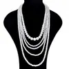 Estilo europeo y americano, cadena de perlas multicapa exagerada para la clavícula, cadena de perlas versátil para suéter, fabricante de collares de perlas de imitación transfronterizos para mujer
