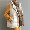 Colete de Algodão Feminino, Novo Estilo Inverno 2026, Versão Coreana, Jaqueta Curta de Algodão Emagrecedora, Roupa Exterior, Colete Acolchoado, Colete Estudantil