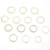 AliExpress Amazon nuevo anillo dorado juego de 14 anillos para nudillos geométrico hueco personalizado