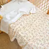 Manta de Fibra de Bambú para Bebé, Manta de Gasa Refrigerante de Cuatro Capas para Recién Nacido, Manta Pequeña Transpirable para la Siesta de Niños de Guardería