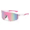 Gafas de sol para ciclismo nuevas transfronterizas, a prueba de viento, estilo europeo y americano, diseño de una sola pieza, gafas para deportes al aire libre, gafas de sol para ciclismo a la moda y coloridas