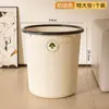 Cubo de basura de plástico de gran capacidad, engrosado, extragrande, de lujo ligero para uso doméstico en la sala de estar, la cocina y el baño, con un anillo de presión para sujetar la bolsa, disponible para entrega