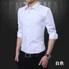 Primavera e Outono Camisa Branca Homens de manga comprida Trendy Business Slim-fit Estilo coreano bonito camisa profissional vestido masculino Trendy
