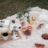 Esteira de Piquenique ao Ar Livre Estilo Ins Branco Estilo Francês Pano de Piquenique Suprimentos de Celebridade da Internet Camping Conjunto Completo de Equipamentos Tenda Esteira Toalha de Mesa