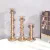 Fabricante transfronterizo personalizado velas creativas simples estilo europeo portavelas de hierro navideño portavasos de bambú para fotografía de bodas
