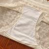 Ropa Interior de Encaje Suave y Ceroso Floral Retro 10A para Niñas, Algodón Puro Antibacteriano, Tiro Extendido Transpirable, Bragas para Mujer