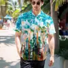 2026 Nueva Camisa de Manga Corta Casual Holgada de Estilo Vacacional Transpirable Cómoda de Secado Rápido Estampada en 3D Europea y Americana Transfronteriza Venta al por Mayor