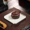 Juego de Tetera de Arcilla Púrpura Yixing al por mayor, Tetera Dezhong Semi-Hecha a Mano de Arcilla Púrpura Mineral Original, Tetera de Arcilla Púrpura de Pequeña Capacidad para Uso en Casa