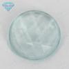 Huagang Gem Round Flat Bottom Rose Face Vidro Verde Claro Pedra Nua Face Triangular Vidro Manchado Artificial Panjiashi