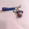 Llavero de fútbol de goma suave de PVC, accesorio de regalo de la Copa del Mundo, colgante de camiseta del C. Romesi Benzema, llavero