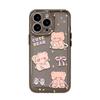 Oso con Lazo Adecuado para iPhone 17 Pro Max Apple 16 Funda para Teléfono 15/13 Dibujos Animados 11 Cobertura Total Fábrica