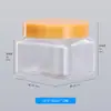 68 dentes 150ml branco transparente boca larga garrafa plástico PET soprado garrafa para sub-embalar produtos alimentícios cosméticos cuidados com a pele
