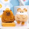 Almofada Manta Capivara Hamster Pinguim Desenho Animado Três em Um Almofada de Cochilo para Escritório Almofada Aquecedor de Mãos para Casa Boneca Almofada