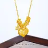 Tienda de Oro Mismo Estilo Oro Arena Fortuna Ladrillo de Oro Mariposa Calabaza Collar Varios Alta Retención de Color Flor de la Suerte Cadena para Clavícula Venta al por Mayor