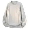 [M-8XL] Nueva sudadera pesada para hombre talla grande 2026, cuello redondo estilo americano, capa base de otoño