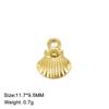 Transfronteiriço quente fábrica de moda cabelo liso personalidade chapeamento de ouro real não se desvanece 18K ouro shell pingente de aço inoxidável