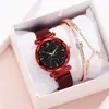 2019 Nuevo estilo reloj magnético para mujer estilo coreano simple moda Cielo Estrellado reloj de cuarzo tremolo reloj de mujer