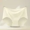 Ropa interior sin costuras para mujer con sensación de segunda piel, hipoalergénica, transpirable, hecha de seda de morera, antibacteriana, alta elasticidad, no aprieta, no se enrolla, tangas invisibles de triángulo