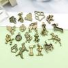 Los más vendidos de Amazon Nueva Serie de Animales Perro de Aleación Antigua Colgante Colgante Pulsera DIY Collar Accesorios de Joyería