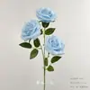 Flores Artificiais Azuis para Casamento Flores Falsas de Teto Decoração de Casamento Parede de Flores Arranjo de Flores de Chão para Casamento Materiais para Arranjo de Flores de Seda