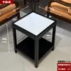 Mesa de Mahjong de Madeira Maciça Ardósia Porta-Chá Casa de Chá Sala de Xadrez e Cartas Mesa de Centro Especial Sala de Mahjong Máquina de Mahjong Prateleira de Armazenamento de Camada Dupla