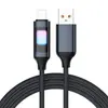 Cable de Datos Trenzado Luminoso de Colores Adecuado para Tipo-C Apple 16 Huawei Xiaomi Teléfono Móvil Cable de Carga Rápida Pd Tableta