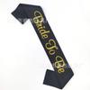 Venda internacional de noivas para festa de aniversário, baile de formatura, tecido de cetim, letras rosa cebola, noiva para ser bem-vinda com cinto de etiqueta