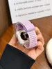 Adecuado para Apple Watch Transpirable Transpirable Nylon Tejido Hueco Correa con Hebilla Magnética iWatch