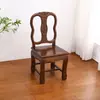 Silla pequeña de madera maciza con respaldo, banco para sala de estar infantil en casa, taburete de estilo chino, banco vintage, asiento para bebé, taburete bajo
