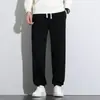 2025 Nuevos Pantalones Casuales para Hombre Forrados de Polar Datos Populares Pantalones Rectos de Algodón Puro Elásticos Holgados Pareja Ocio