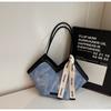 Bolsa Grande de Textura de Alta Qualidade 2025 Nova Bolsa de Ombro Feminina de Grande Capacidade para o Dia a Dia Moda Versátil Leve Bolsa Tote