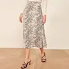 Oferta Especial No Reembolsable y No Intercambiable 042 Falda de Mujer Verano Poliéster Longitud Media Cintura Alta Cubre Cadera Pequeña Floral de Margarita