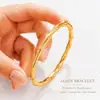 Pulseira popular de bambu transfronteiriça, elegante e de alta qualidade, estilo de nicho, luxo leve, estilo para o dia a dia, acessório de mão simples atacado