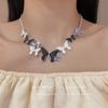 Collar de mariposa de estilo dulce y fresco, nuevo diseño de nicho Mori, cadena de clavícula con personalidad, venta al por mayor, 2024