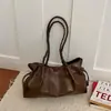 Outono 2026 Nova Bolsa Tote Retrô de Lona com Letras Grande Capacidade Ombro Único Portátil de Axila Bolsa Atacado Bolsas Femininas