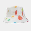 Sombrero de pescador digital de doble cara transfronterizo para hombres y mujeres, sombrero de protección solar, sombrero tipo cubo con estampado de hongos de dibujos animados para exteriores
