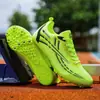 Zapatillas de clavos para atletismo para estudiantes hombres y mujeres, zapatillas de clavos profesionales para correr, salto de longitud, exámenes de educación física, entrenamiento y competiciones, rojas