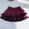 Estilo Deseo Puro Falda Corta de Volantes para Pastel Verano Nuevo Petite Anti-Exposición Cintura Alta Adelgazante Falda de Media Longitud Abullonada