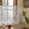 Meias-cortinas estilo country americano, cortinas translúcidas, cortinas de porta para casa de hóspedes, cortinas curtas de renda, cortinas de café, fornecimento direto do fabricante da Amazon