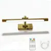 Luz frontal para espejo de baño LED minimalista transfronteriza, luz para cuadro al óleo, luz de tocador, tres temperaturas de color, Guangdong moderno minimalista, control remoto