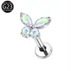 Venda Direta da Fábrica Brincos Borboleta G23 Unhas de Lábio Liga de Titânio Zircônia Joias para Body Piercing Brincos de Osso da Orelha Argolas para Lábio