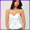 Camisola Satinada Realzadora de Caderas Corsé Bustier para Mujer Base para Vestido de Novia Sujetador sin Tirantes Suministro Transfronterizo