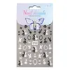 Pegatinas Originales Retro de Conejo para Uñas 5D Estampadas Estéreo Blanco y Negro Conejito Pegatinas de Arte de Uñas DIY Joyería Estilo Aa