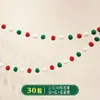 Nova guirlanda de bolas de feltro de Natal transfronteiriça, decoração de bandeirinha de pompom de doce, enfeite de árvore de Natal, decoração suspensa, bandeira