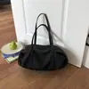 Bolsa de Ombro Simples de Grande Capacidade para Viagem Verão 2026 Leve Bolsa Tote para o Dia a Dia Cor Sólida Casual Bolsa de Ombro/Axila
