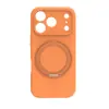 Funda de Silicona Líquida para Teléfono Móvil Adecuada para Apple 17Promax Funda para Teléfono Móvil Iphone16Plus con Soporte Magnético Giratorio